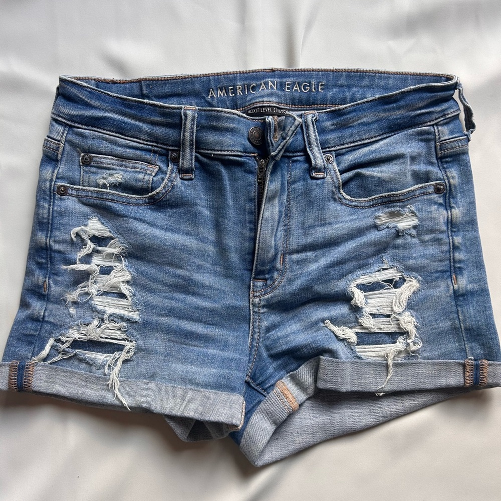 American Eagle Bundle! 2 Blue Denim Shorts - Picture 5 of 9